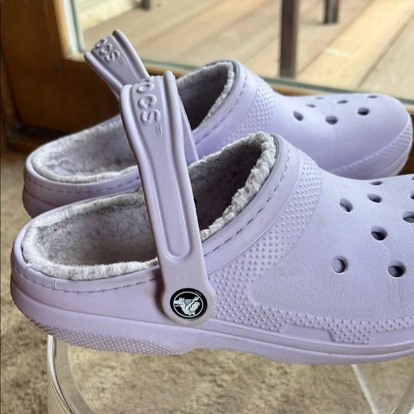 Crocs Women's Vaya Lined Clog. Lavender Fuzzy Slippers Size 7; EUC - Picture 6 of 11